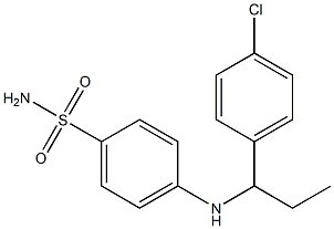 4-{[1-(4-chlorophenyl)propyl]amino}benzene-1-sulfonamide Struktur