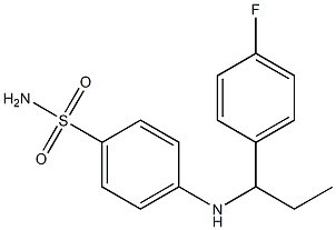 4-{[1-(4-fluorophenyl)propyl]amino}benzene-1-sulfonamide Struktur