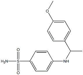 4-{[1-(4-methoxyphenyl)ethyl]amino}benzene-1-sulfonamide Struktur