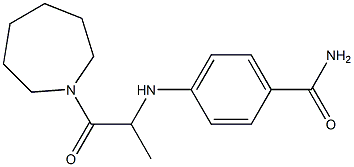 4-{[1-(azepan-1-yl)-1-oxopropan-2-yl]amino}benzamide Struktur