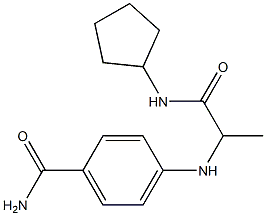 4-{[1-(cyclopentylcarbamoyl)ethyl]amino}benzamide Struktur