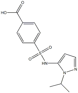 4-{[1-(propan-2-yl)-1H-pyrazol-5-yl]sulfamoyl}benzoic acid Struktur