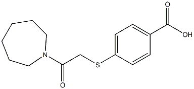 4-{[2-(azepan-1-yl)-2-oxoethyl]sulfanyl}benzoic acid Struktur