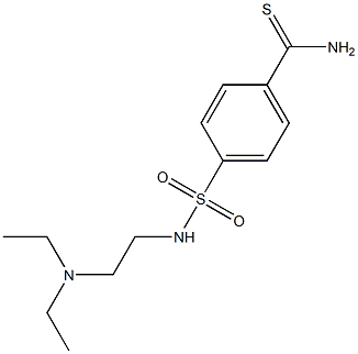 4-{[2-(diethylamino)ethyl]sulfamoyl}benzene-1-carbothioamide Struktur