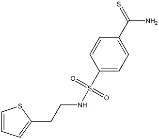 4-{[2-(thiophen-2-yl)ethyl]sulfamoyl}benzene-1-carbothioamide Struktur