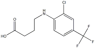 4-{[2-chloro-4-(trifluoromethyl)phenyl]amino}butanoic acid Struktur