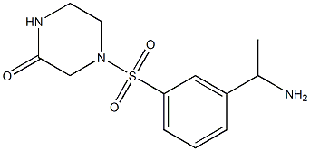 4-{[3-(1-aminoethyl)benzene]sulfonyl}piperazin-2-one Struktur