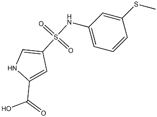 4-{[3-(methylsulfanyl)phenyl]sulfamoyl}-1H-pyrrole-2-carboxylic acid Struktur