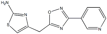 4-{[3-(pyridin-3-yl)-1,2,4-oxadiazol-5-yl]methyl}-1,3-thiazol-2-amine Struktur