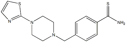 4-{[4-(1,3-thiazol-2-yl)piperazin-1-yl]methyl}benzene-1-carbothioamide Struktur