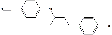 4-{[4-(4-hydroxyphenyl)butan-2-yl]amino}benzonitrile Struktur