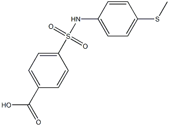 4-{[4-(methylsulfanyl)phenyl]sulfamoyl}benzoic acid Struktur