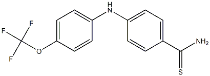 4-{[4-(trifluoromethoxy)phenyl]amino}benzene-1-carbothioamide Struktur