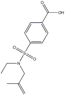 4-{[ethyl(2-methylprop-2-enyl)amino]sulfonyl}benzoic acid Struktur