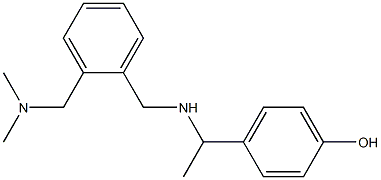 4-{1-[({2-[(dimethylamino)methyl]phenyl}methyl)amino]ethyl}phenol Struktur