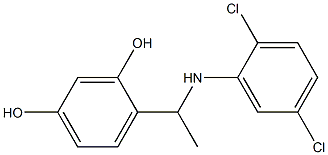 4-{1-[(2,5-dichlorophenyl)amino]ethyl}benzene-1,3-diol Struktur