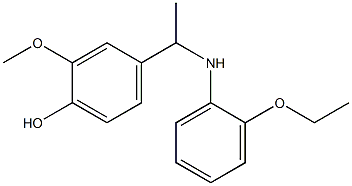 4-{1-[(2-ethoxyphenyl)amino]ethyl}-2-methoxyphenol Struktur