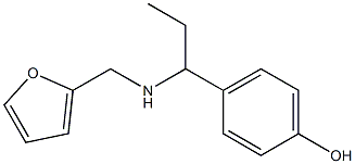 4-{1-[(2-furylmethyl)amino]propyl}phenol Struktur