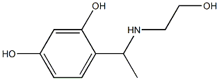 4-{1-[(2-hydroxyethyl)amino]ethyl}benzene-1,3-diol Struktur