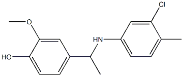 4-{1-[(3-chloro-4-methylphenyl)amino]ethyl}-2-methoxyphenol Struktur