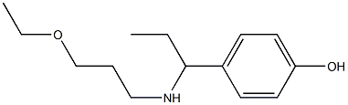 4-{1-[(3-ethoxypropyl)amino]propyl}phenol Struktur