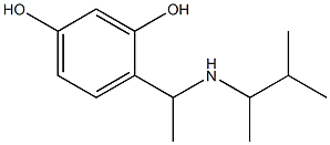 4-{1-[(3-methylbutan-2-yl)amino]ethyl}benzene-1,3-diol Struktur