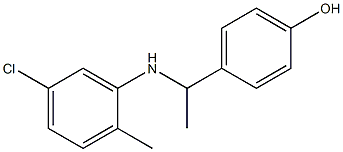 4-{1-[(5-chloro-2-methylphenyl)amino]ethyl}phenol Struktur