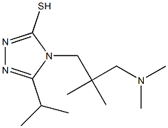 4-{2-[(dimethylamino)methyl]-2-methylpropyl}-5-(propan-2-yl)-4H-1,2,4-triazole-3-thiol Struktur