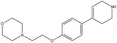 4-{2-[4-(1,2,3,6-tetrahydropyridin-4-yl)phenoxy]ethyl}morpholine Struktur