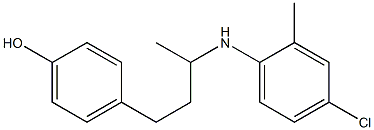 4-{3-[(4-chloro-2-methylphenyl)amino]butyl}phenol Struktur