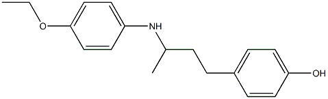 4-{3-[(4-ethoxyphenyl)amino]butyl}phenol Struktur