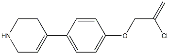 4-{4-[(2-chloroprop-2-en-1-yl)oxy]phenyl}-1,2,3,6-tetrahydropyridine Struktur