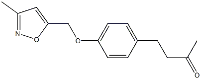 4-{4-[(3-methyl-1,2-oxazol-5-yl)methoxy]phenyl}butan-2-one Struktur