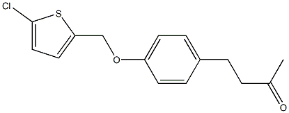 4-{4-[(5-chlorothiophen-2-yl)methoxy]phenyl}butan-2-one Struktur