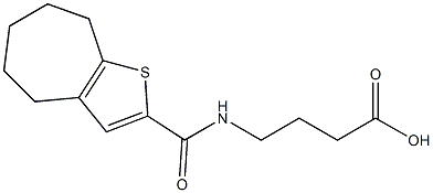 4-{4H,5H,6H,7H,8H-cyclohepta[b]thiophen-2-ylformamido}butanoic acid Struktur