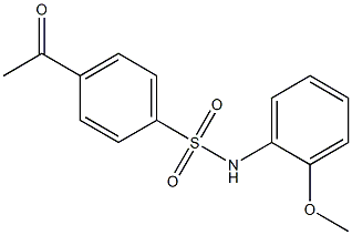 4-acetyl-N-(2-methoxyphenyl)benzene-1-sulfonamide Struktur