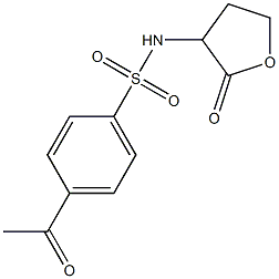 4-acetyl-N-(2-oxooxolan-3-yl)benzene-1-sulfonamide Struktur