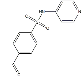 4-acetyl-N-(pyridin-4-yl)benzene-1-sulfonamide Struktur