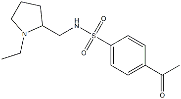 4-acetyl-N-[(1-ethylpyrrolidin-2-yl)methyl]benzene-1-sulfonamide Struktur