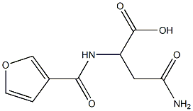 4-amino-2-(3-furoylamino)-4-oxobutanoic acid Struktur