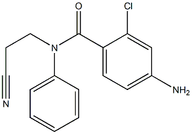 4-amino-2-chloro-N-(2-cyanoethyl)-N-phenylbenzamide Struktur