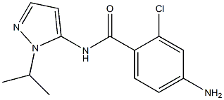 4-amino-2-chloro-N-[1-(propan-2-yl)-1H-pyrazol-5-yl]benzamide Struktur