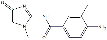 4-amino-3-methyl-N-(1-methyl-4-oxo-4,5-dihydro-1H-imidazol-2-yl)benzamide Struktur