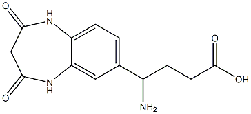 4-amino-4-(2,4-dioxo-2,3,4,5-tetrahydro-1H-1,5-benzodiazepin-7-yl)butanoic acid Struktur