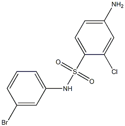 4-amino-N-(3-bromophenyl)-2-chlorobenzene-1-sulfonamide Struktur