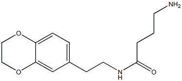 4-amino-N-[2-(2,3-dihydro-1,4-benzodioxin-6-yl)ethyl]butanamide Struktur