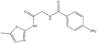 4-amino-N-{2-[(5-methyl-1,3-thiazol-2-yl)amino]-2-oxoethyl}benzamide Struktur