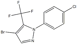 4-bromo-1-(4-chlorophenyl)-5-(trifluoromethyl)-1H-pyrazole Struktur