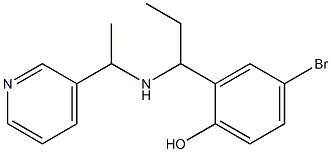 4-bromo-2-(1-{[1-(pyridin-3-yl)ethyl]amino}propyl)phenol Struktur