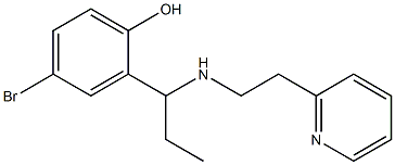 4-bromo-2-(1-{[2-(pyridin-2-yl)ethyl]amino}propyl)phenol Struktur